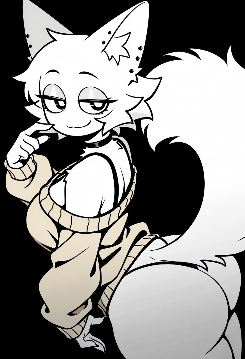 ai generated, ass, female, happy, smile, wenda (sprunki), white (sprunki)