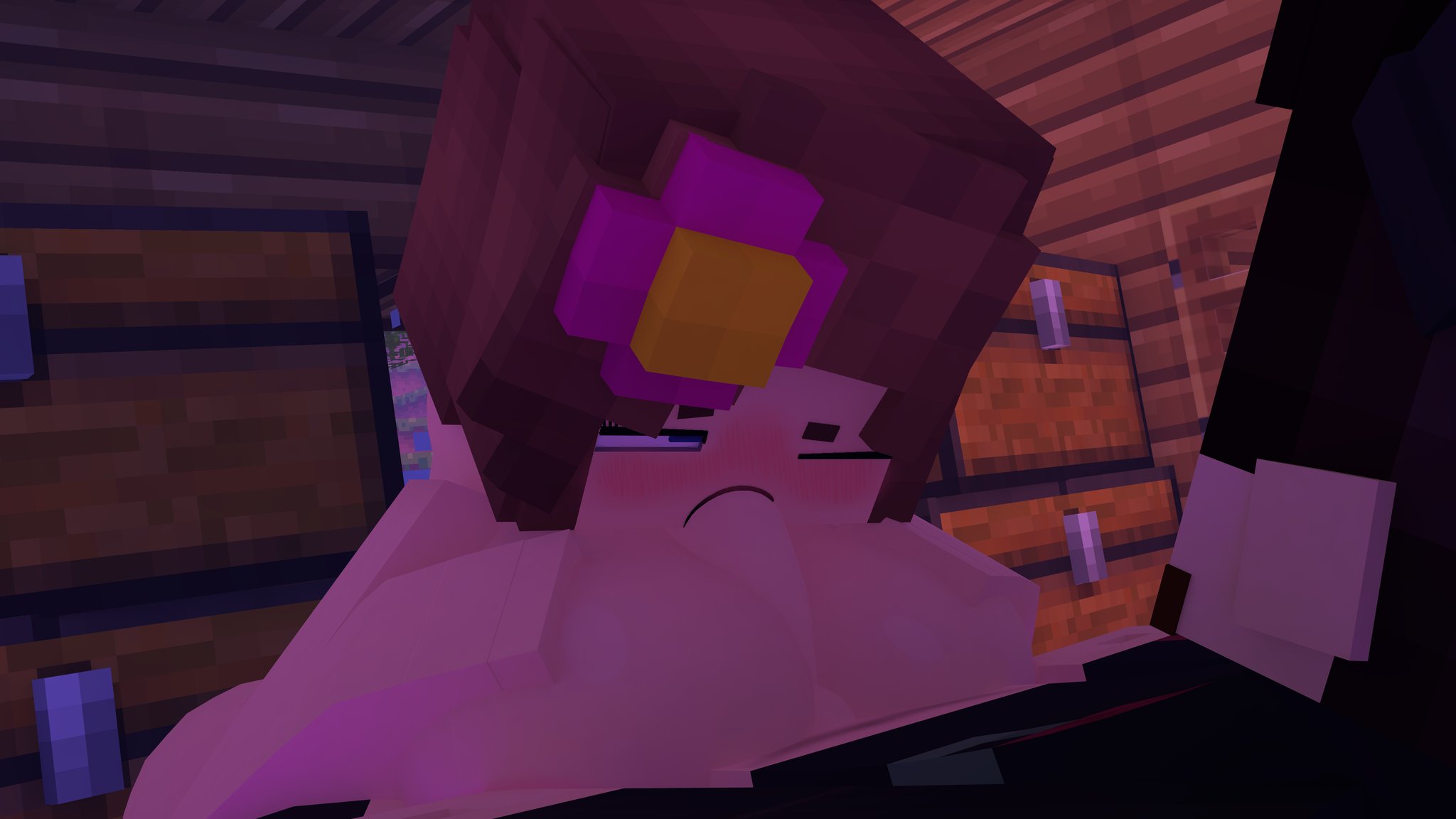 1boy, 1girls, female, jenny belle (slipperyt), male, minecraft, straight, tagme