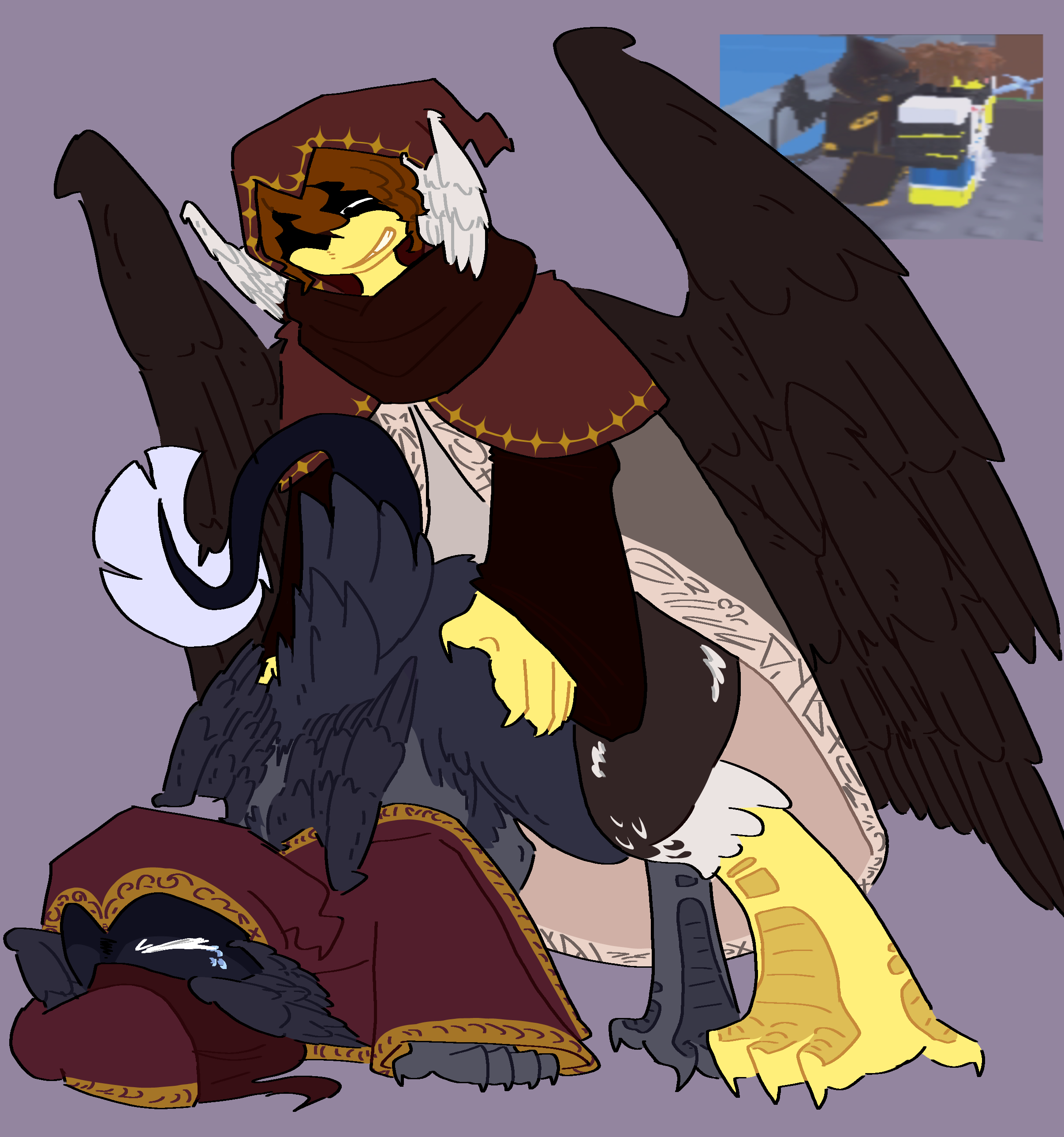clawed fingers, claws, clothed sex, feathered wings, feathers, forsaken (roblox), harpy, no background, noncon, nonconsensual, rape, reference image, roblox, roblox game, robloxian, self upload, tagme, taph (forsaken), tears, telamon, wings, wixgible
