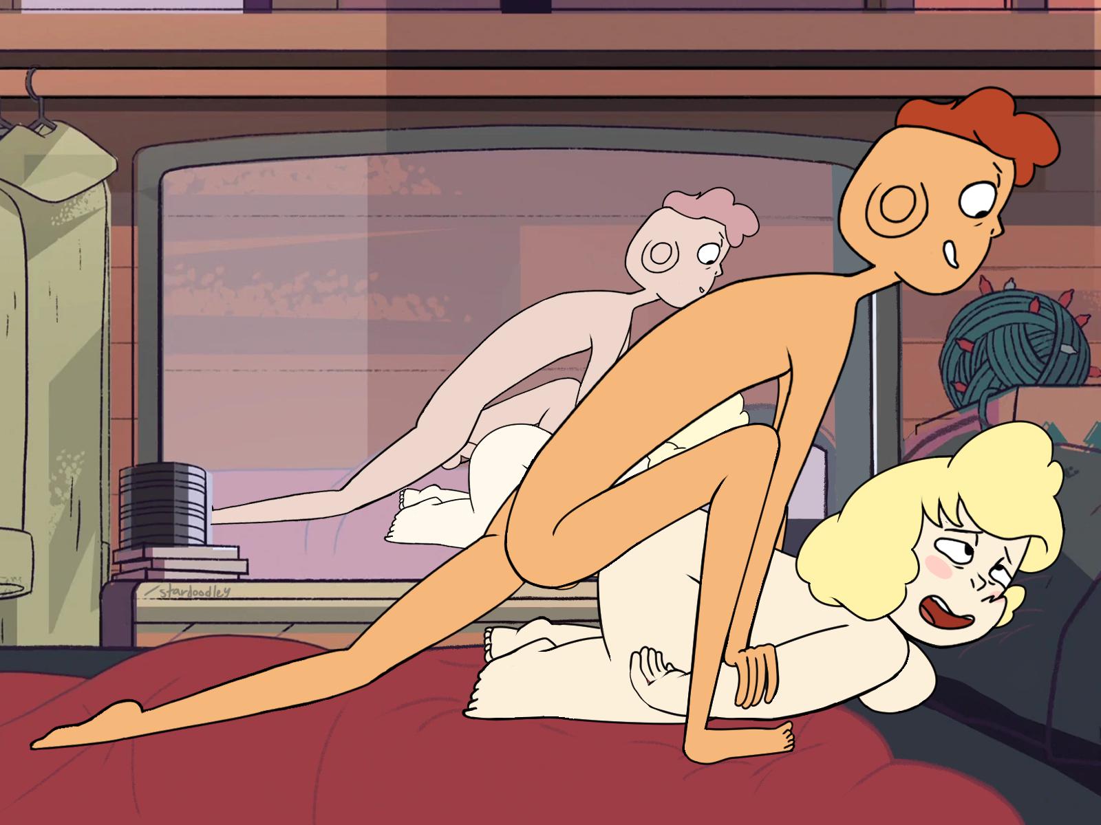 accurate art style, blush, doggy style, lars barriga, sadie miller, steven universe