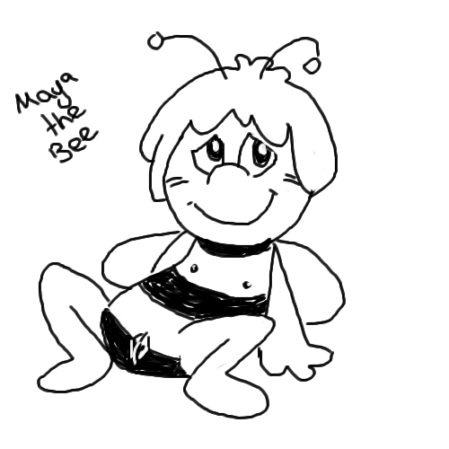 bug_girl maya_(maya_the_bee) maya_the_bee pussy small_nipples