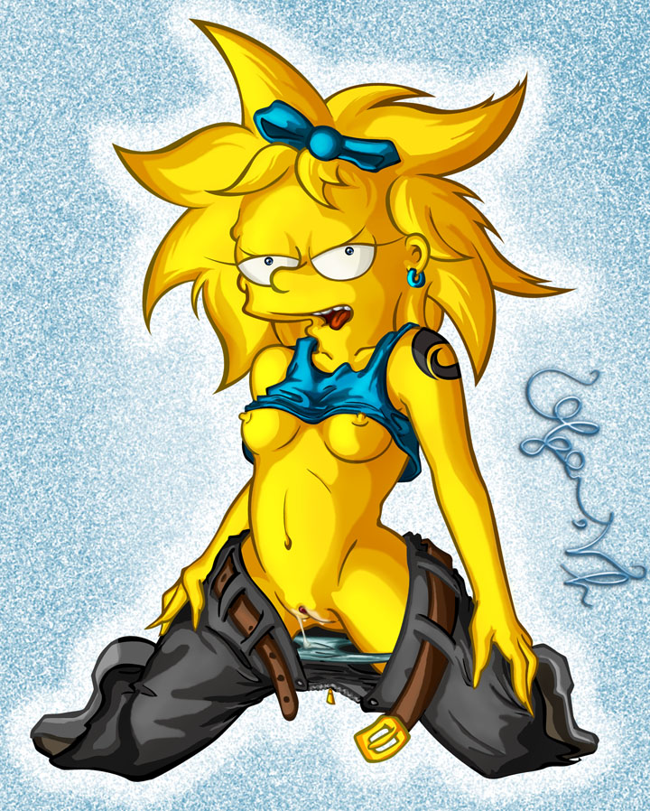 alger breasts female female_only human maggie_simpson solo the_simpsons vagina yellow_body