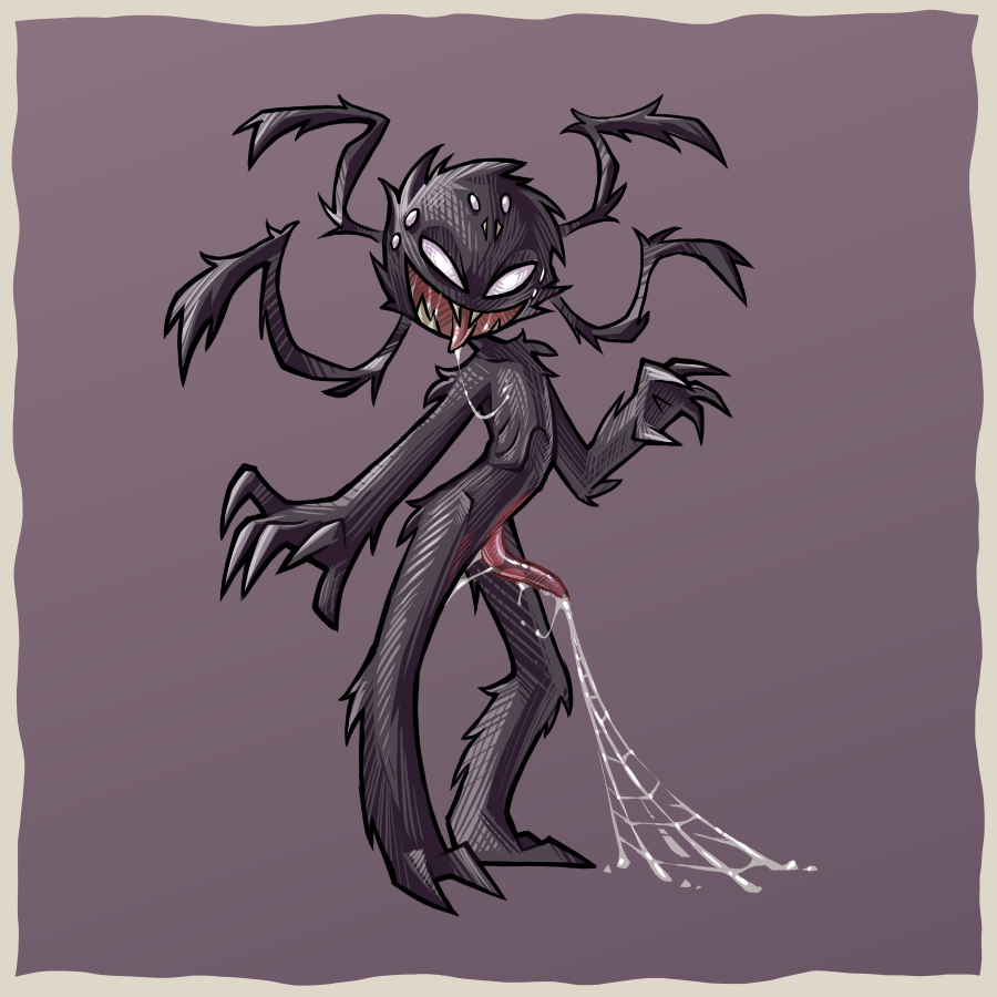 1boy 2d 2d_(artwork) after_orgasm black_body black_fur claws comfortik cum cum_on_floor cumshot don't_starve dont_starve dont_starve_together fangs fur half-closed_eyes humanoid klei_entertainment multi_arm multi_eye naked naked_male penis penis_out pink_penis ribs saliva saliva_trail sharp_teeth simple_background skinny skinny_male slim slim_waist small_penis smile solo solo_male spider spider_humanoid tagme tall tongue tongue_out unusual_anatomy unusual_cum unusual_penis web webber white_eyes