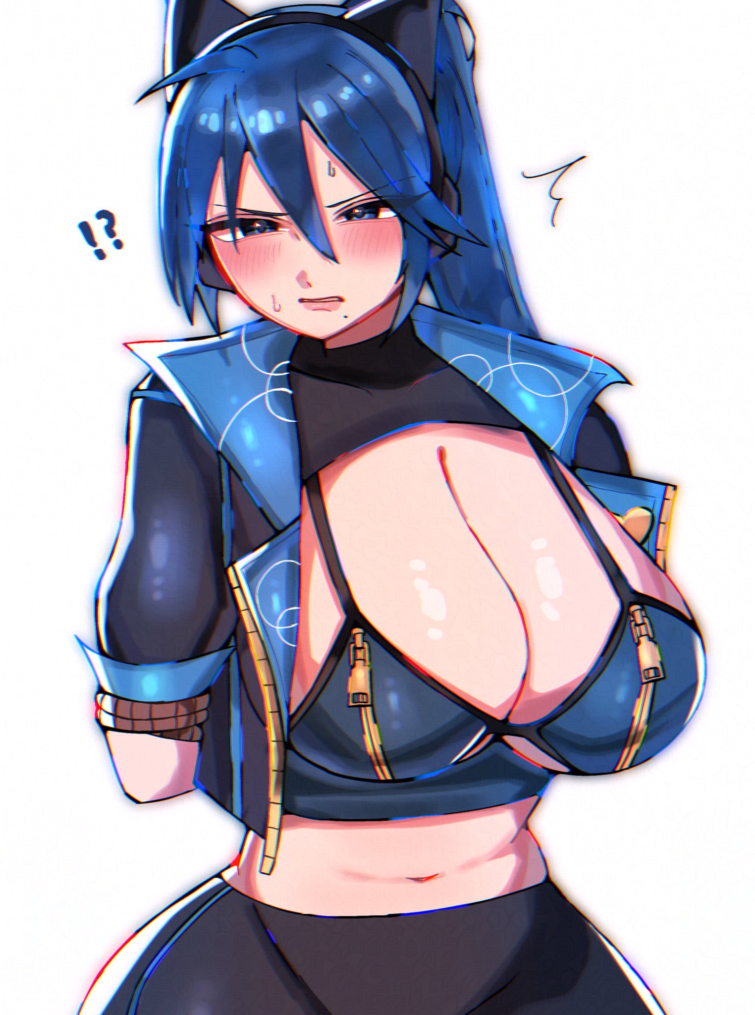 angry angry_face blue_eyes blue_hair blush boobs_bigger_than_head boobs_out bra breasts breasts_bigger_than_head breasts_out cat_ear_hairband cat_ear_headphones cat_ears cat_ears_hairband cat_ears_headphones dore2891 fortnite fortnite:_battle_royale hope_(fortnite) light-skinned_female light_skin open_clothes open_clothing open_jacket open_shirt open_topwear questionable_consent restrained restrained_arms seductive_body seductive_female shirt_lift shirt_open shirt_up thick thick_hips thick_legs thick_thighs tied_arms tied_hands tied_up tits_bigger_than_head tits_out tummy zipper_bra