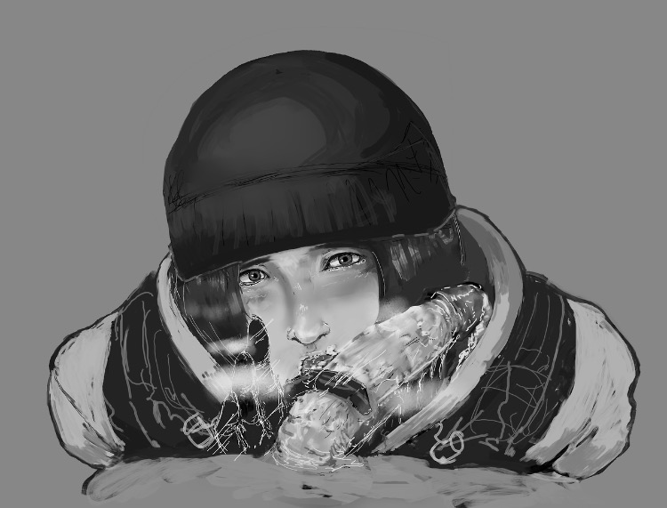 1boy, 1girls, after fellatio, blush, cum, cum in mouth, deepthroat, fellatio, female, frost (rainbow six), handjob, heavy blush, heavy breathing, looking at partner, male, oral, penis, rainbow six, rainbow six siege, tagme, tom clancy, wrongnhoka