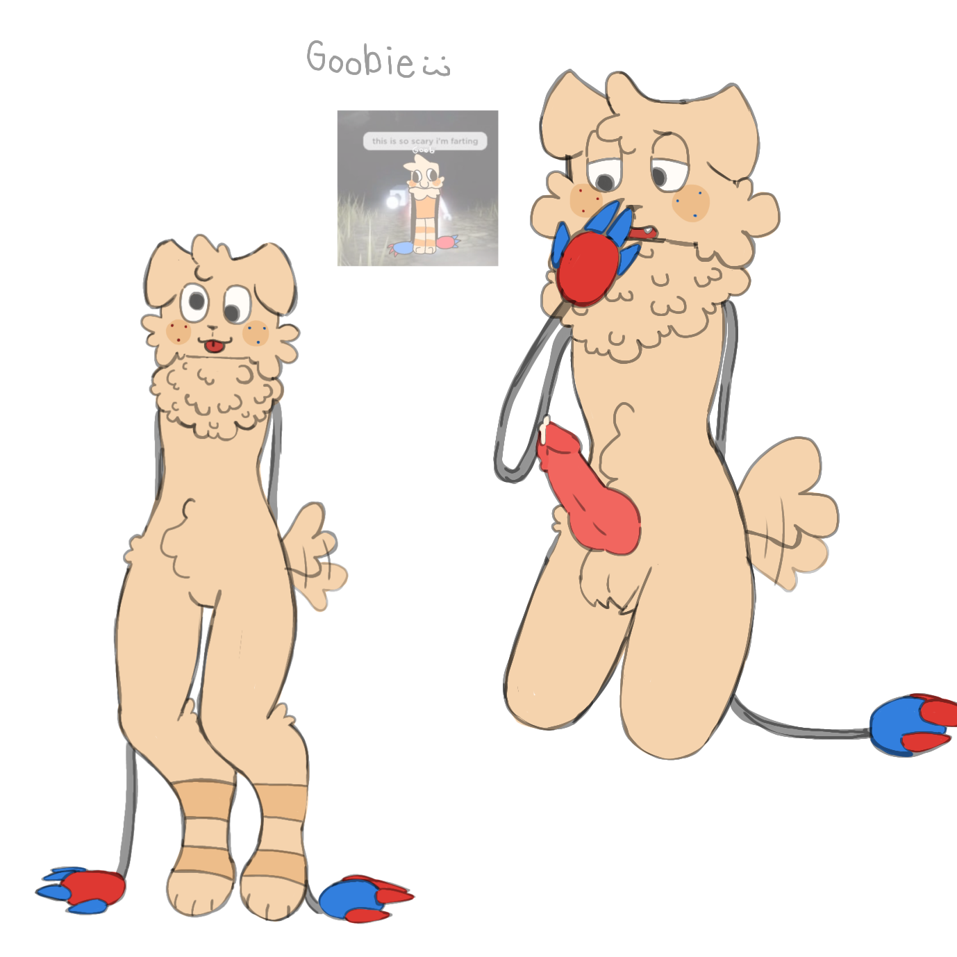 dandy's world, furry, goob (dandy's world), knot, male, roblox, solo male, truthsticks, wagging tail