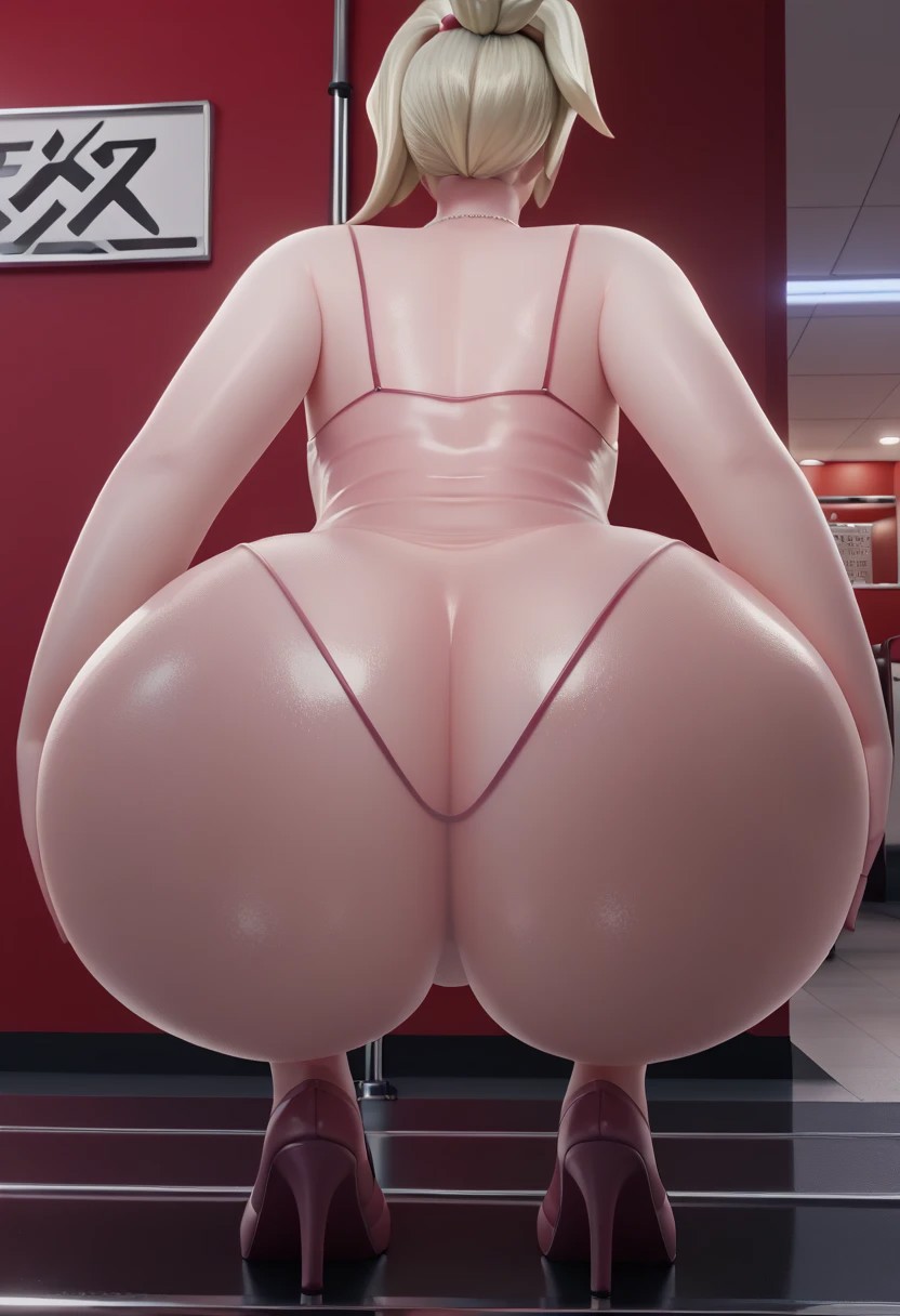 1girls, ai generated, ass, ass focus, ass grab, big ass, civitai, fat ass, female, female only, heels, high heels, huge ass, light skin, light-skinned female, mercy, overwatch, presenting, presenting ass, presenting hindquarters, see-through clothing, skimpy clothes, solo, solo female, squatting, tagme