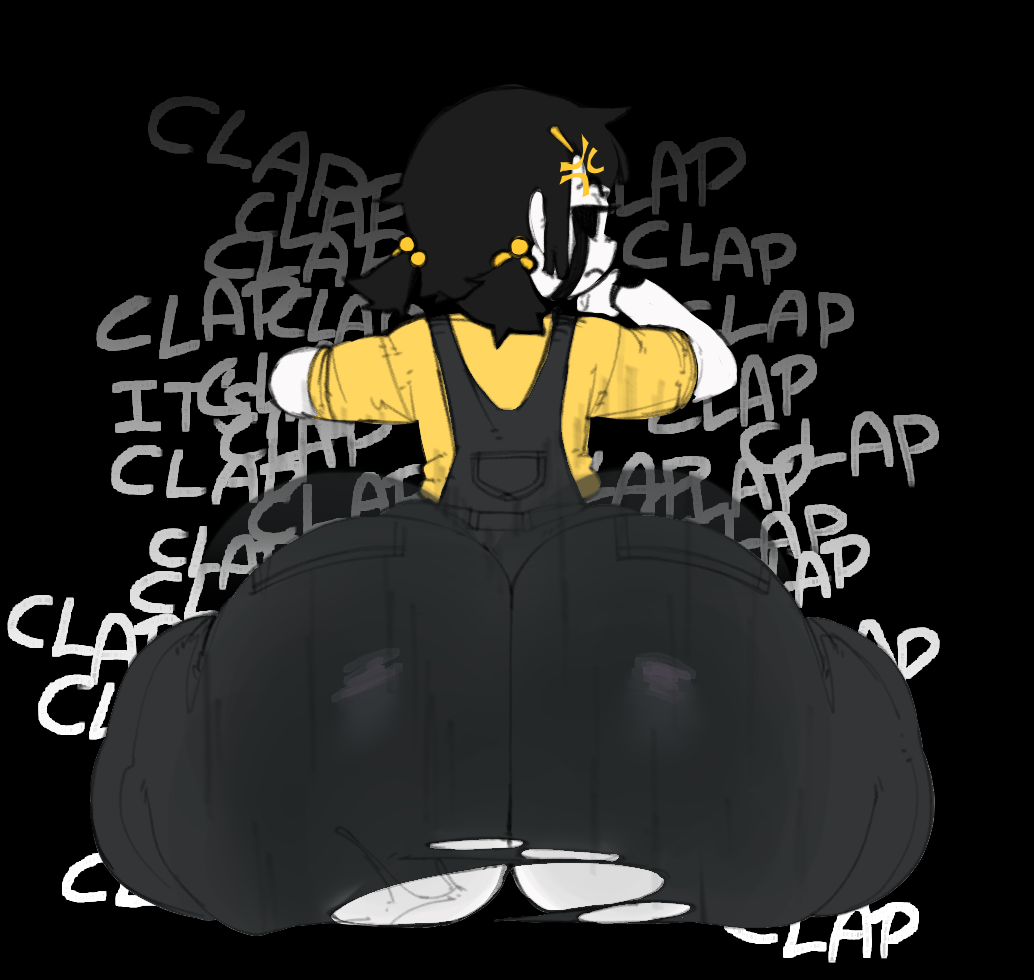 ass ass_bigger_than_head big_ass bubble_butt cassidy_(fnaf) five_nights_at_freddy's huge_ass plump_ass simple_background sound_effects twerking wardrobe_malfunction