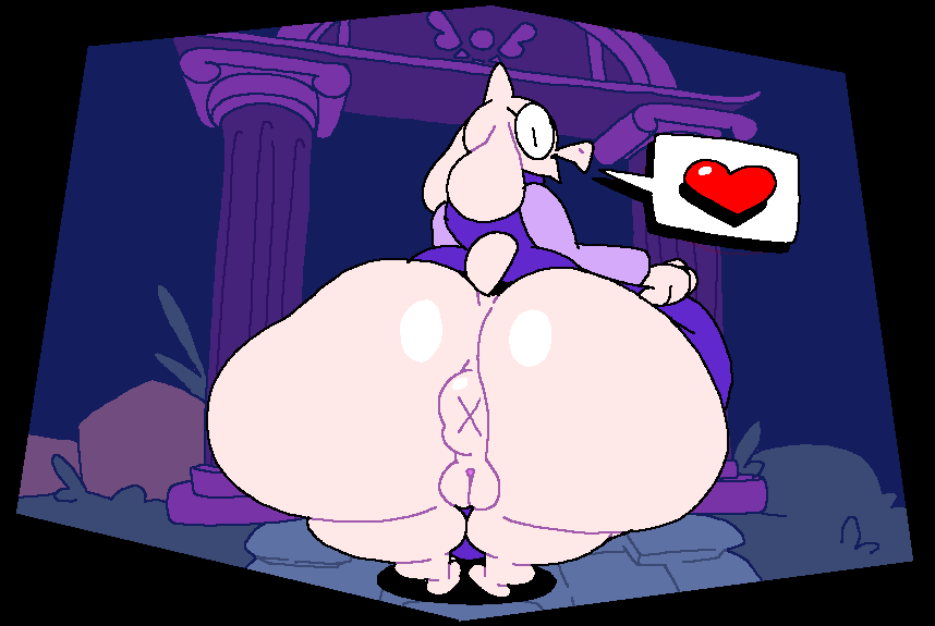 anus ass big_ass big_butt presenting presenting_anus presenting_ass presenting_hindquarters pussy simple_background superiorfox toriel undertale vagina