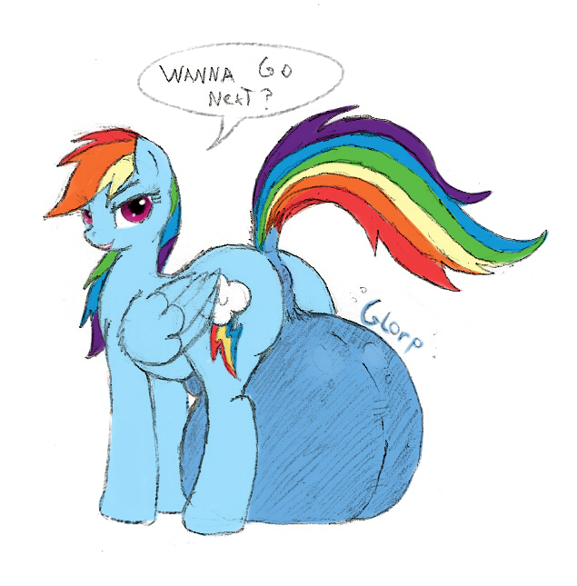 anus ass balls blue_body blue_fur cock_vore cutie_mark equid equine feral friendship_is_magic fur futanari gynomorph hair hasbro horse intersex mammal my_little_pony pegasus pink_eyes pony quadruped rainbow_dash_(mlp) rainbow_hair rusticpony smile tail vore