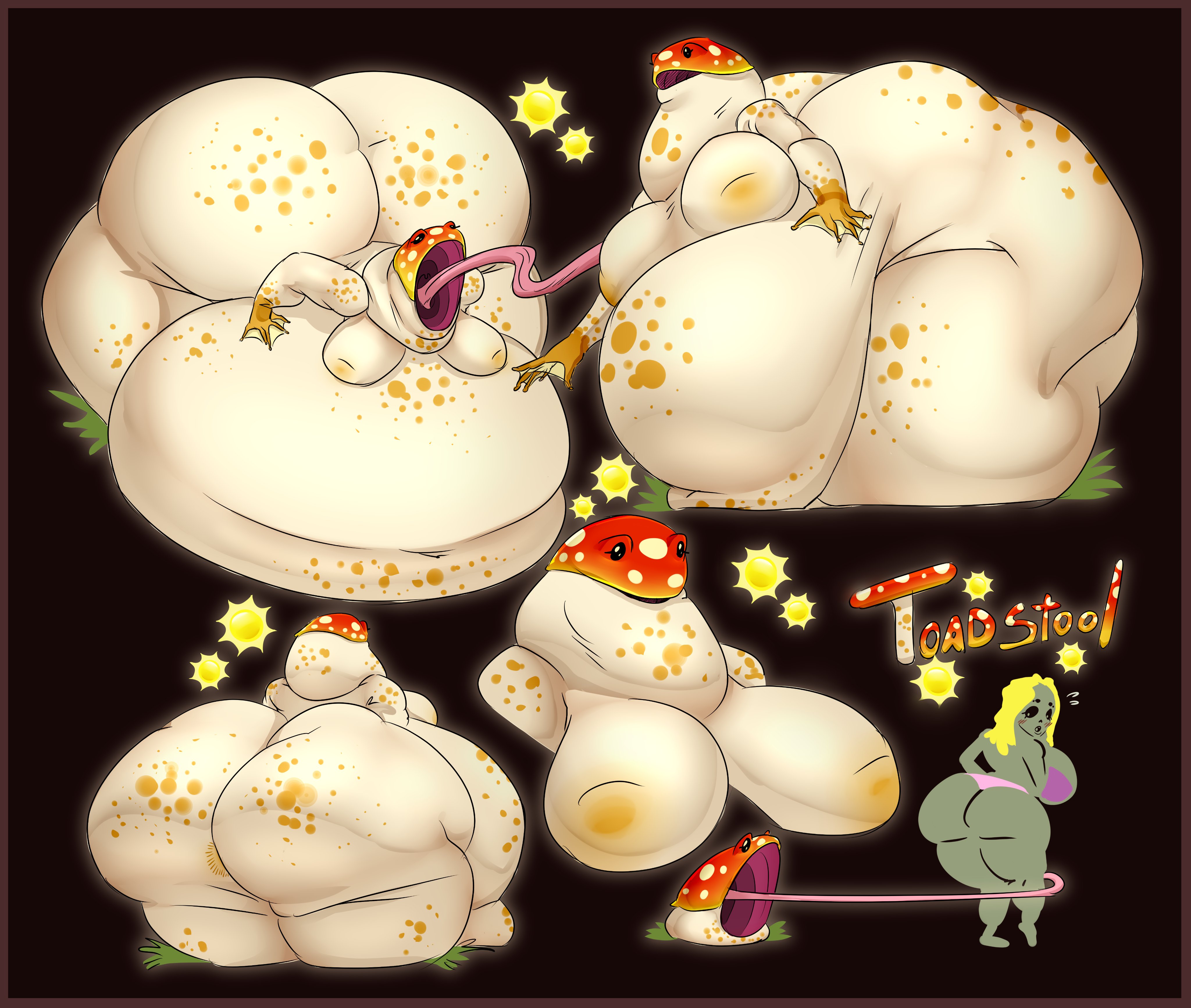 1girls, anthro, anthrofied, ass, breasts, female, flora fauna, plant, plant girl, plant humanoid, plantie, plants vs zombies, plants vs. zombies, popcap games, toadstool (pvz), ujanskiy, vore, vore belly