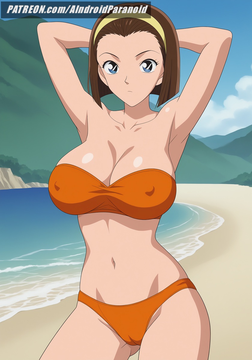 ai_generated aindroidparanoid ass beach big_ass big_breasts big_butt bikini blush busty cameltoe curvy cute detective_conan fat_ass female female_only hips horny huge_ass huge_breasts large_ass large_breasts legs narrow_waist outdoors short_hair slim_waist sonoko_suzuki stable_diffusion thick_ass thick_thighs voluptuous waist wide_hips