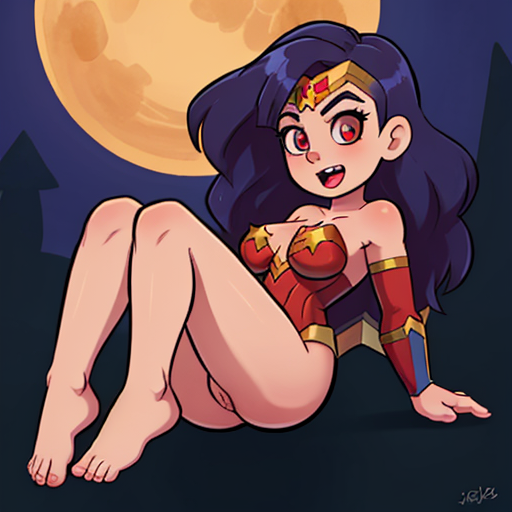 ai_generated cartoon cute dc female halloween nude solo wonder_woman