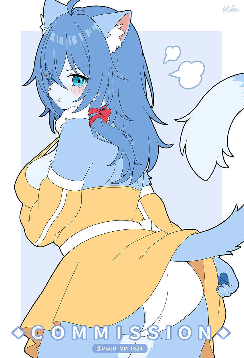 1girls anthro big_breasts breasts canid canine cleavage clothed clothing female female_focus female_only fur furry krystal krystal_(star_fox) magu_mm_0824 nintendo star_fox