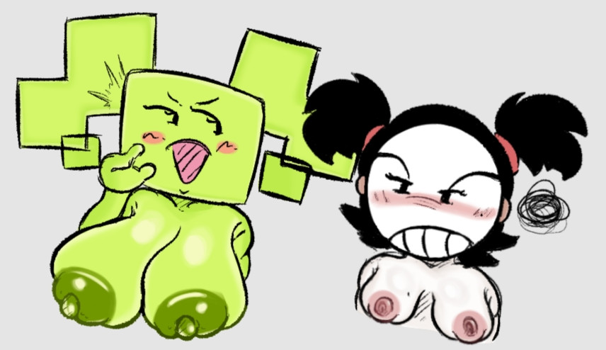 2girls, bandit (mario), breasts, female, mario (series), mimi (super paper mario), nude, paper mario, sadie (genocityzone), sergchelo, super paper mario, tagme