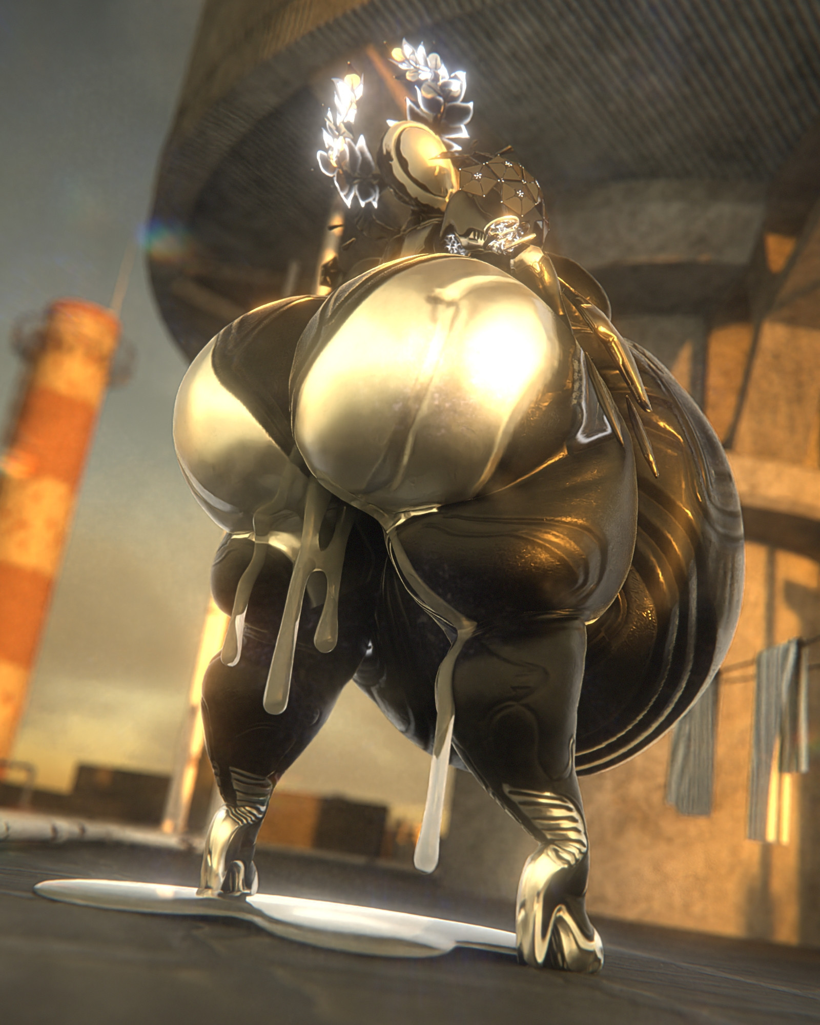 ass, big ass, big breasts, breasts, bubble ass, bubble butt, female, huge ass, huge breasts, inflation, irona (qzk forte), mag (warframe), qzk forte, tagme, thick thighs, warframe, wide hips