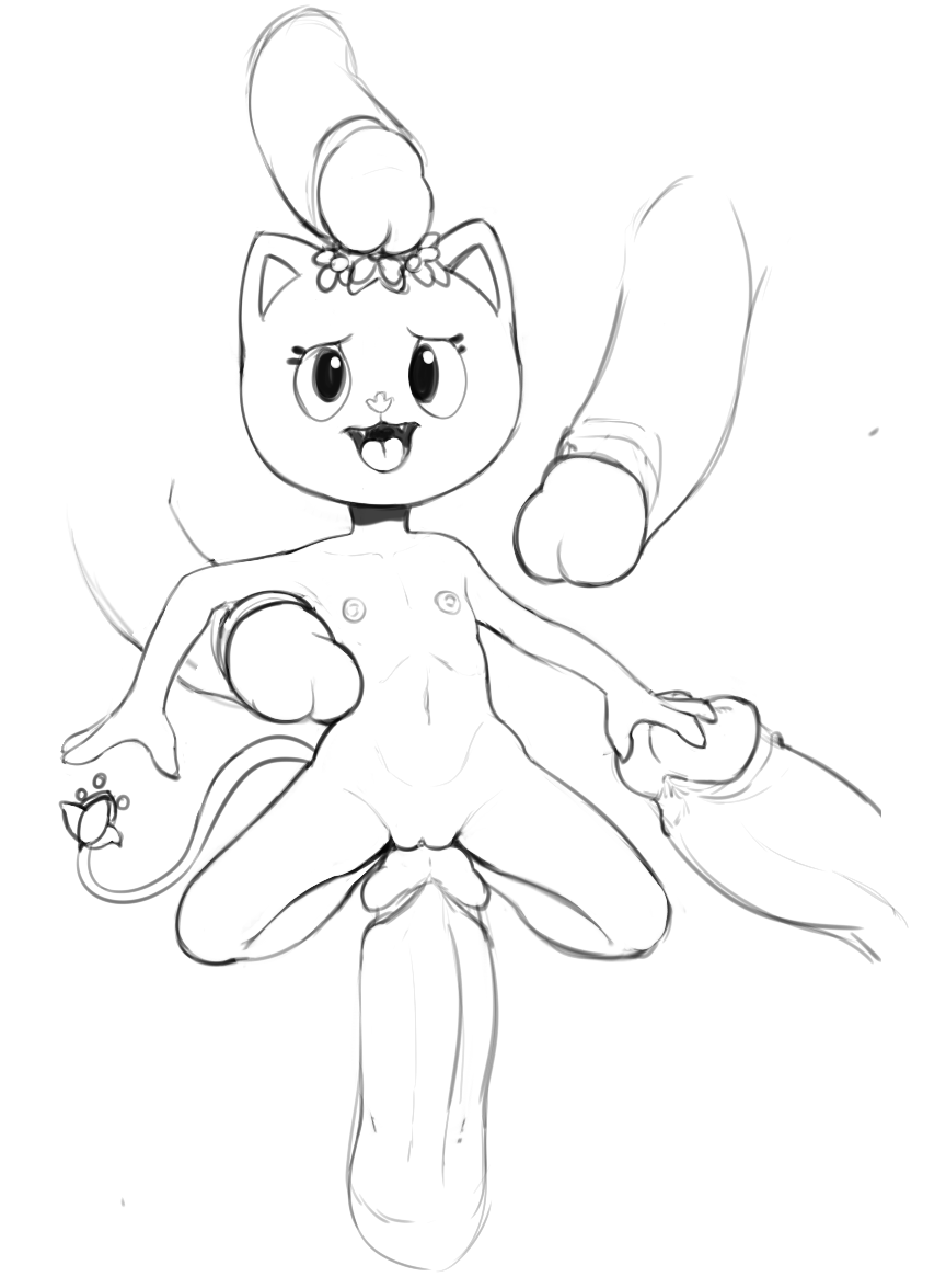 2025 4_fingers anthro areola bent_arm bent_legs big_areola big_eyes big_iris big_penis biped black_and_white curved_eyebrows digital_drawing_(artwork) digital_media_(artwork) disembodied_penis domestic_cat erect_nipples erection eyebrows eyelashes fairy fangs felid feline felis female fingers flat_chested flower flower_crown flower_tail foreskin gabby's_dollhouse genitals glans glistening glistening_eyes group hand_on_another's_penis hand_on_penis humanoid_genitalia humanoid_hands humanoid_penis imminent_gangbang imminent_sex iris kitty_fairy kneeling leaning leaning_backward male male/female mammal monochrome navel nipples no_pupils nude nude_anthro nude_female open_mouth penis penis_everywhere plant plump_labia pointy_ears prick_ears pussy retracted_foreskin spread_legs spreading surrounded surrounded_by_penis tail teeth thin_eyebrows three-quarter_view tongue uncircumcised unusual_anatomy unusual_tail zambs