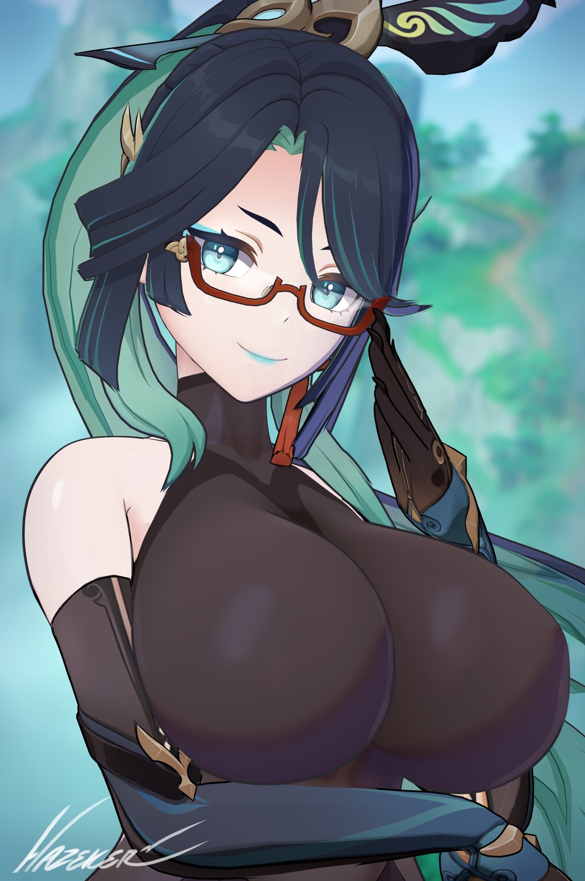 1girls 3d female genshin_impact hazeker solo solo_female tagme xianyun_(genshin_impact)