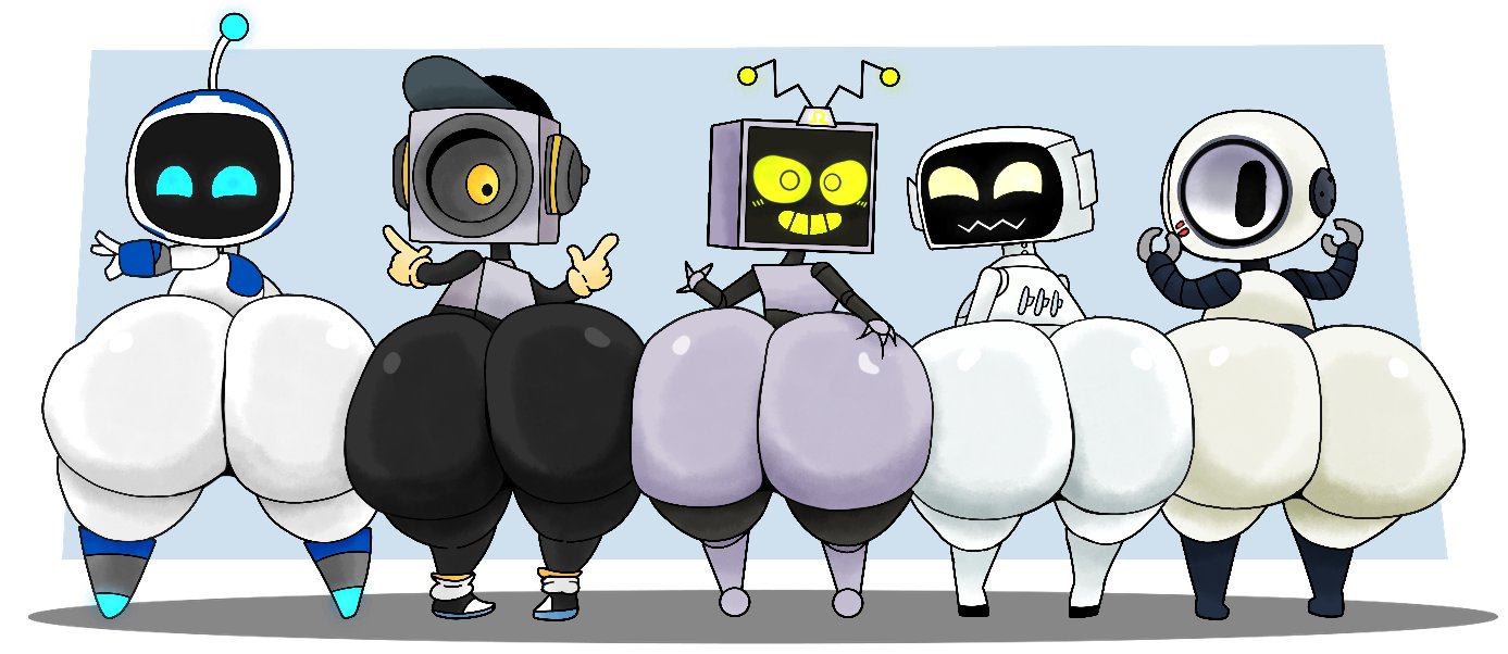 1girls, 2025, 3 fingers, 4 fingers, 4boys, ass, ass focus, astro bot, astro bot (series), big ass, big butt, black body, bobert (tawog), claw hand, claws, crossover, deltarune, fantastic four, female, femboy, furu flami, grey body, h.e.r.b.i.e., male, male only, marvel, marvel comics, naked, naked female, naked male, no humans, non-human, non-human only, nub feet, nude, nude female, nude male, omegatronic, robot, robot anthro, robot boy, robot girl, robot humanoid, robot only, robotic arm, stubby feet, sweet (deltarune), tagme, team fortress 2, the amazing world of gumball, trait connection, undertale, white body