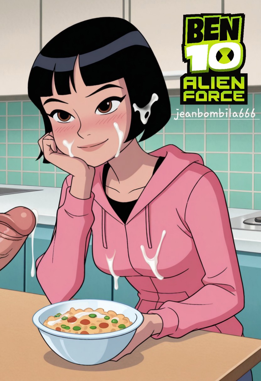 ai generated, ben 10, ben 10 (classic), ben 10 alien force, ben 10 ultimate alien, cartoon network, cum, cum in mouth, cum on face, cumshot, female, jeanbombila666, julie yamamoto