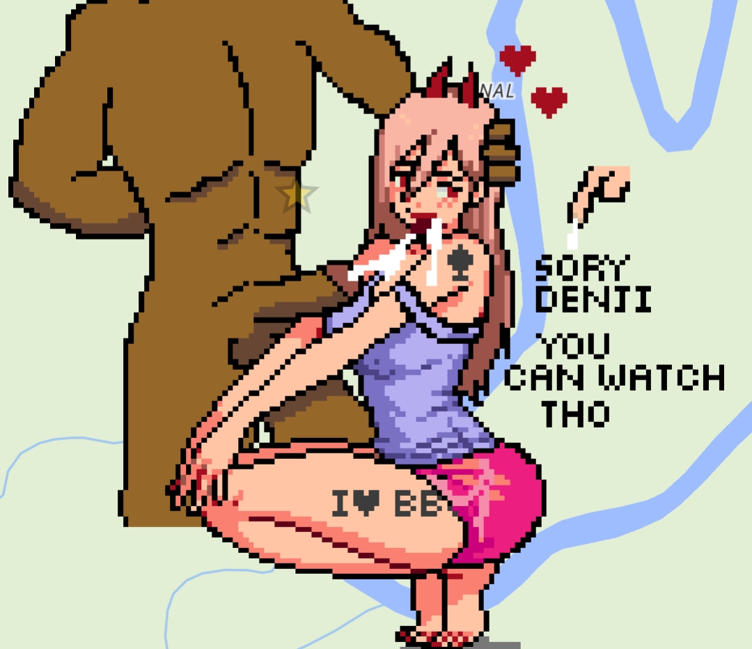 big breasts, big penis, black world order, breasts, chainsaw man, cuckold, dark-skinned male, excessive cum, female, i love bbc, male, penis, pixel art, power (chainsaw man), queen of spades, queen of spades tattoo, raceplay, red eyes, small penis humiliation, tatoos, text, wplace