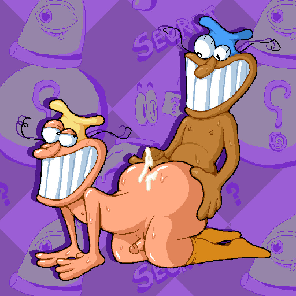 2boys after_anal after_sex ass_covered_in_cum big_ass big_butt big_penis blacked bubble_butt cartoony covered_in_cum cum_in_ass dark-skinned_male dick gay penis penis_out penis_size_difference pizza_tower self_upload small_penis the_doise the_noise toony yaoi