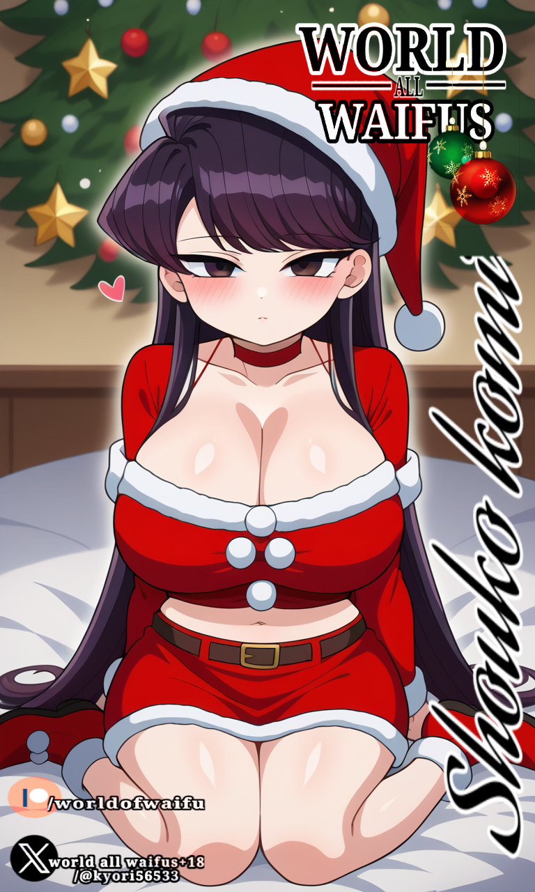 ai_generated christmas christmas_clothing christmas_outfit cosplay komi-san_wa_komyushou_desu komi_shouko