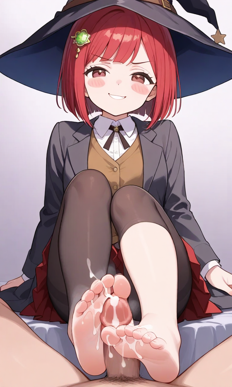 ai_generated cum danganronpa danganronpa_v3 dominant_female footjob yumeno_himiko