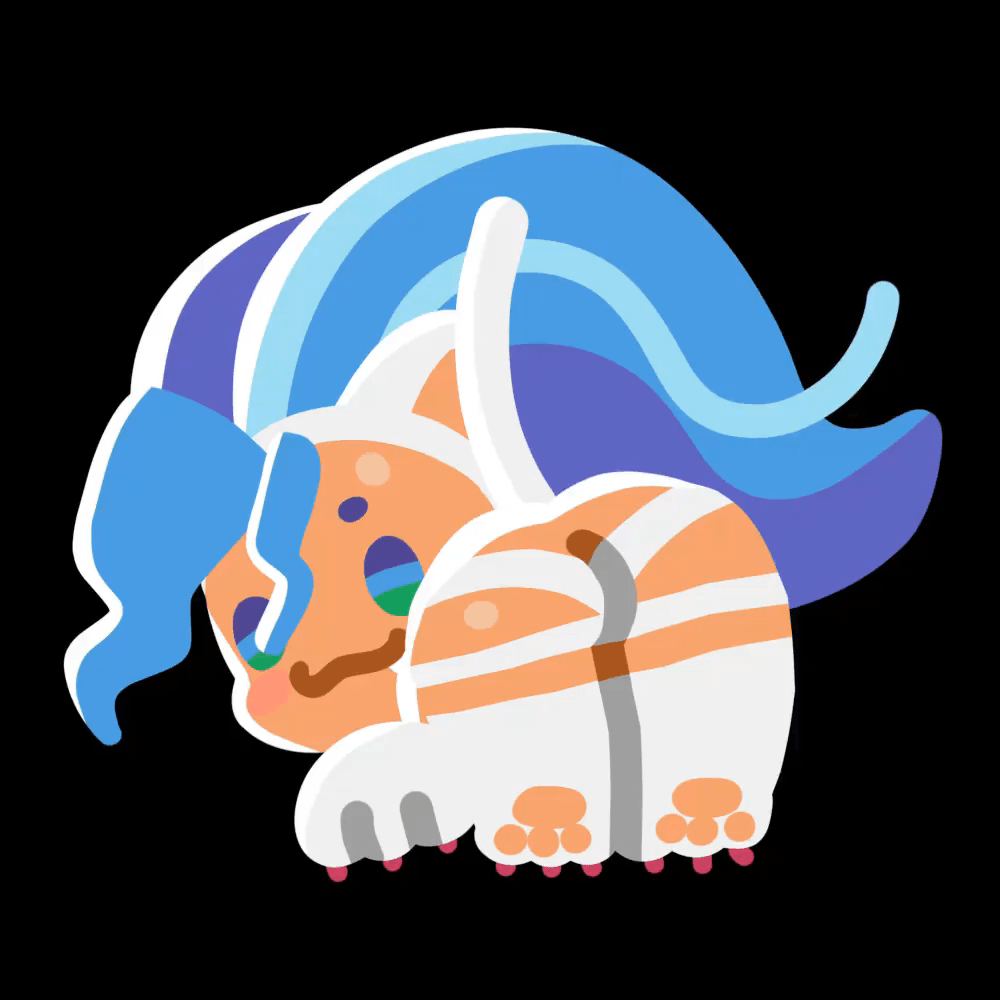 1:1 2025 30fps animated animated ass blue_hair butt_focus cat_ears cat_smile cat_tail dancing darkstalkers dot_eyes felicia_(darkstalkers) hair looking_at_viewer lp8000mao rear_view simple_background simple_eyes simple_face toony twerking