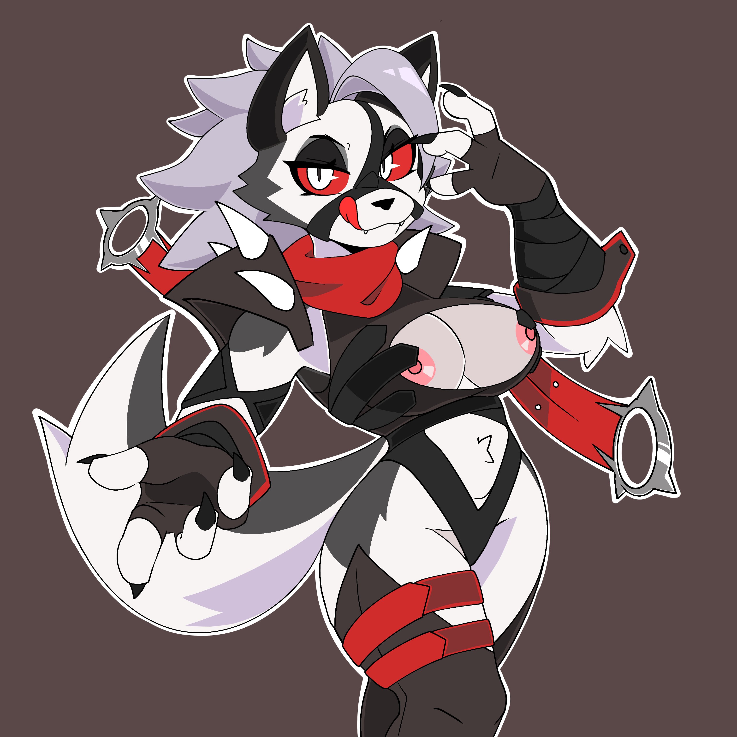 1girls, 2d, female, helluva boss, loona (helluva boss), malice (marvel rivals), marvel, marvel comics, marvel rivals, ryuuuk1, source request, tagme