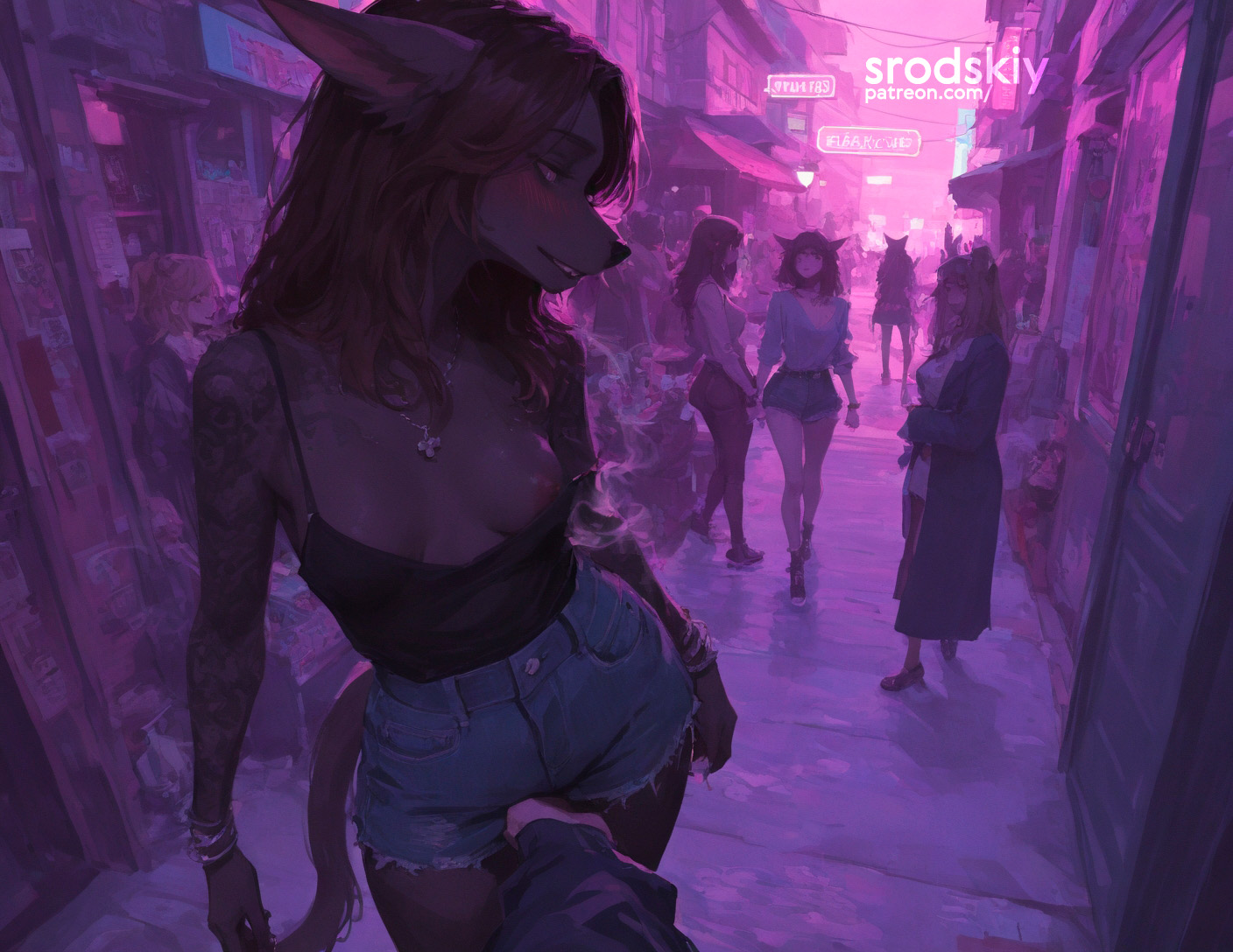 1boy, 1girls, ai generated, female, female focus, furry, half naked, makeup, male, masturbation through clothing, mature female, multiple females, multiple girls, nipples, original character, outdoors, pov, prostitute, prostitution, pussy, pussy masturbation, sexy, srodskiy, tagme, vulgar