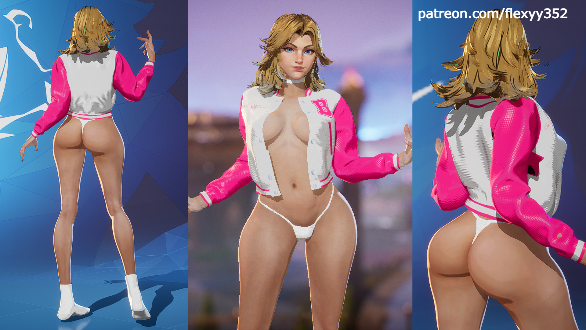 1girls, 3d, alternate costume, ass, big ass, blonde hair, clothed, female, female only, flexyy352, invisible woman, invisible woman (marvel rivals), marvel, marvel comics, marvel rivals, mod, screenshot, solo, sue storm, turnaround