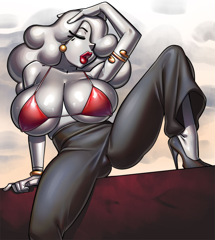 1girls, big breasts, bikini top, breasts, cartoon network, closed eyes, cloud humanoid, female, hair over one eye, high heels, huge breasts, humanoid, mature, mature female, milf, mother, pants, ph, the amazing world of gumball, thick thighs, voluptuous, voluptuous female, yuki yoshida