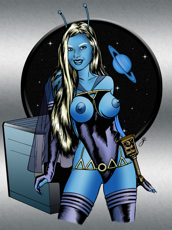 1girls alien andorian_(species) antennae_(anatomy) areolae blue_skin breast female female_only nipples original_character signature solo solo_female star_trek tagme white_hair