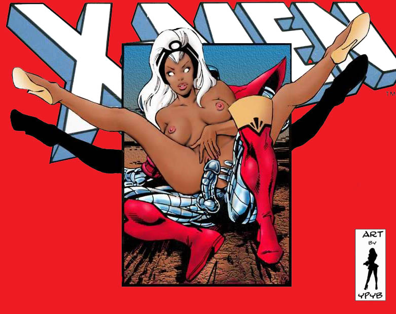 1boy 1girls areola black_hair breasts colossus dark-skinned_female dark_skin erection female interracial marvel marvel_comics metal_skin nipples ororo_munroe penis piotr_rasputin pussy reverse_cowgirl_position sex storm_(x-men) straight straight_hair tiara uncensored white_hair x-men ypyb