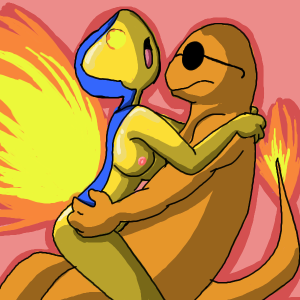 breasts charmander color cyndaquil female fire furry interspecies male nalem nintendo pokémon_(species) pokemon pokemon_gsc pokemon_rgby straight tail tail_fire