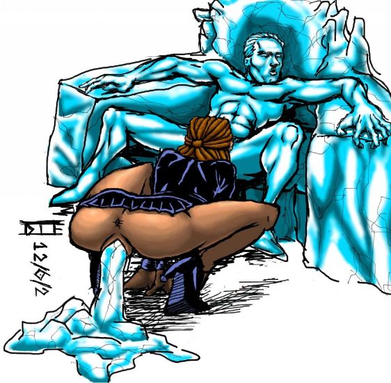 1boy 1girls 2002 abs anus bobby_drake bottomless cecilia_reyes dark-skinned_female dark_skin die fellatio female high_heels iceman interracial male marvel marvel_comics muscles oral pecs sitting straight straight_hair uncensored vaginal_insertion x-men