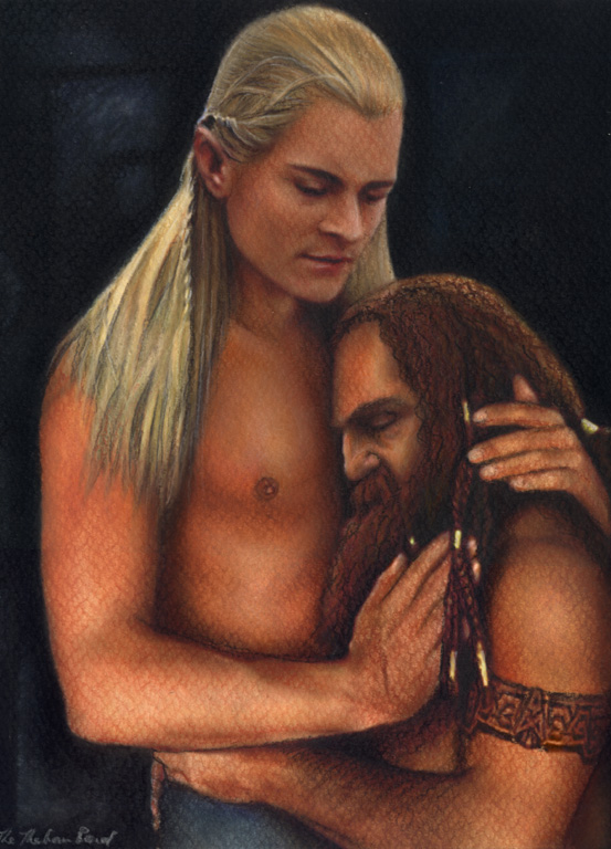 color dwarf elf gay gimli legolas lord_of_the_rings male male_only middle_earth multiple_males yaoi