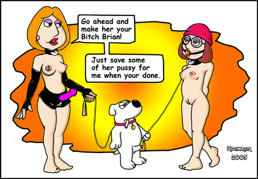 bondage brian_griffin family_guy gag gagged hoaxman incest lois_griffin meg_griffin nipples