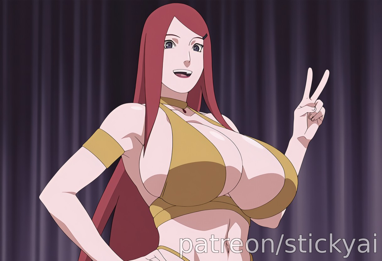 1girls, ai generated, anime, big breasts, breasts, eyes, female, female only, fit, kushina uzumaki, naruto, naruto (classic), naruto (series), naruto shippuden, red hair, shounen jump, stickyai, uzumaki kushina