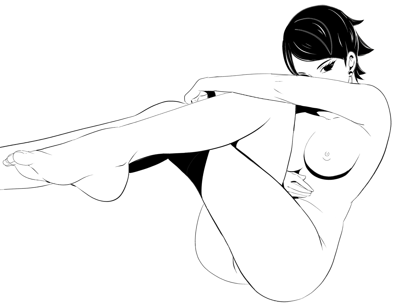 1girls, boruto: two blue vortex, breasts, completely nude, female, female only, large breasts, lickliking, naruto, naruto (series), nude, nude female, sarada uchiha, seducing, seductive, showing off, teenage female, teenager