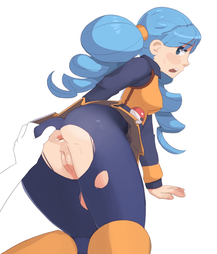 ace_trainer_(pokemon) ace_trainer_(pokemon_bw) all_fours ass_grab black_pantyhose blue_hair blue_hair_female cleft_of_venus drill_hair exposed_pussy fridge_(artist) game_freak grabbing_ass nintendo no_panties on_all_fours pantyhose pokemon pokemon_bw pussy_exposed ripped_clothes ripped_clothing ripped_pantyhose spread_anus tied_hair torn_clothing torn_legwear torn_pantyhose twintails