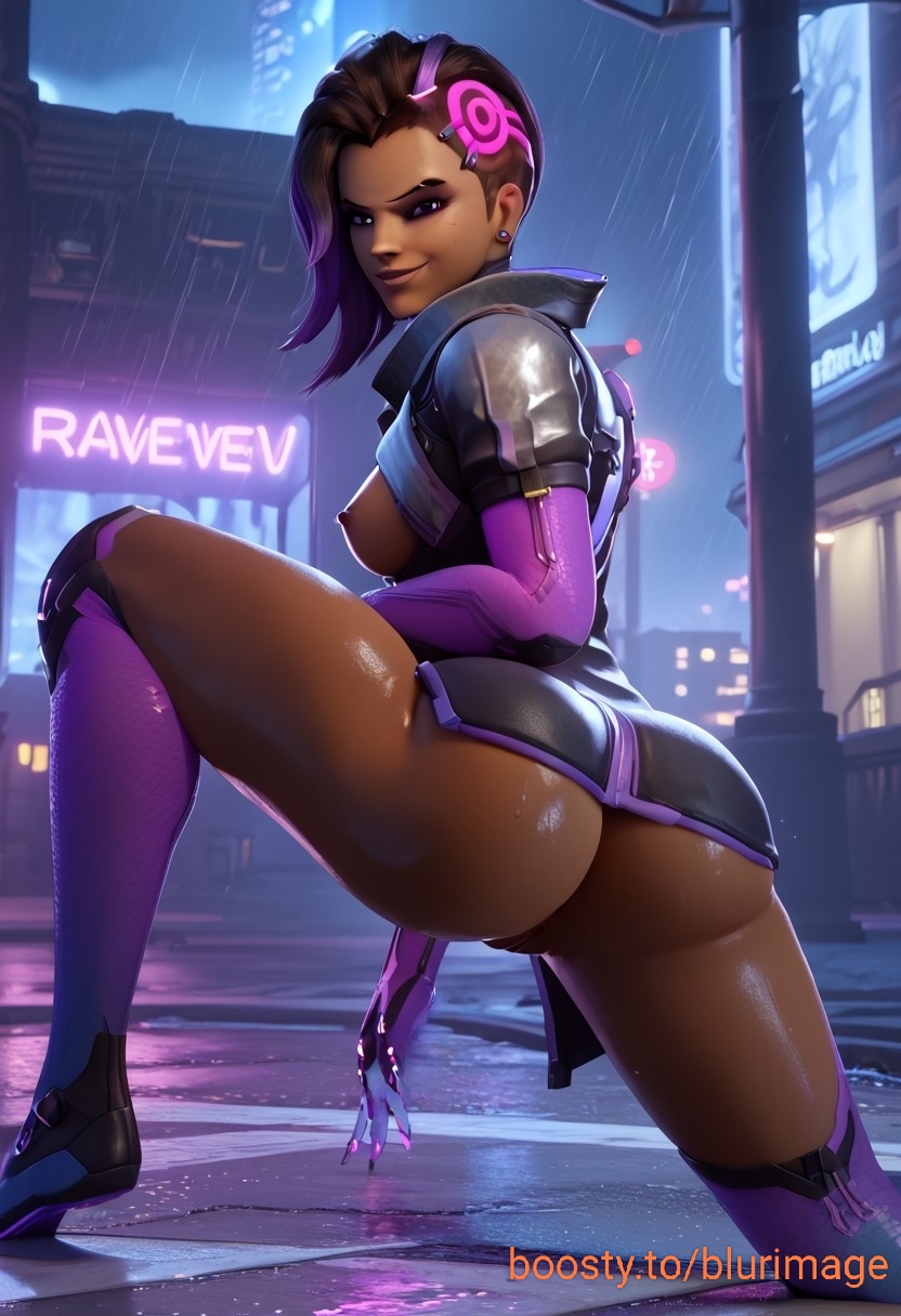 ai_generated ass breasts breasts naked naked_female overwatch overwatch_2 sombra