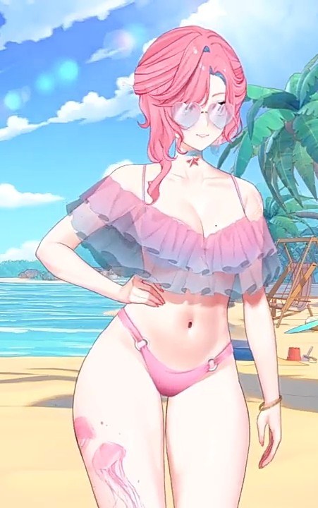 bad_quality beach br eveline_teach hair livestream neobaka pink pirate screenshot tagm tagme thighs virtual_youtuber vtuber