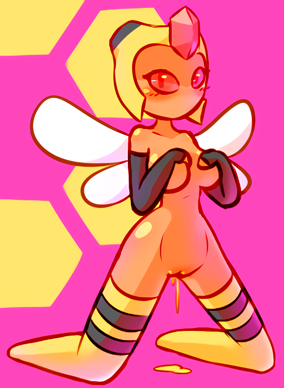 anthro arthropod bee clothing female insects legwear lin_(nekuzx) nekuzx nintendo pokemon pussy_juice stockings vespiquen video_games