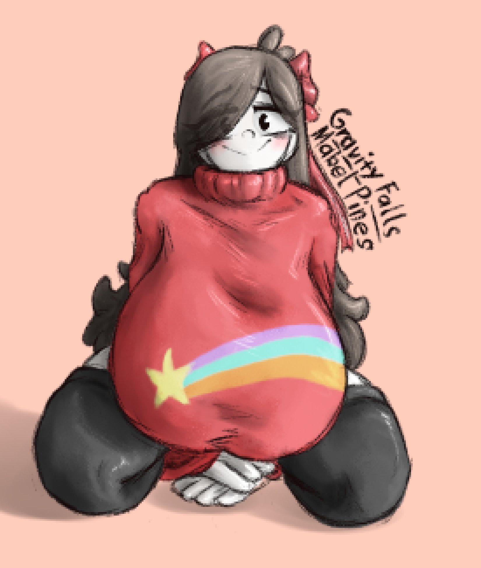 aged up, disney, garbatch, gravity falls, grown up, huge breasts, mabel pines, sweater, sweater puppies