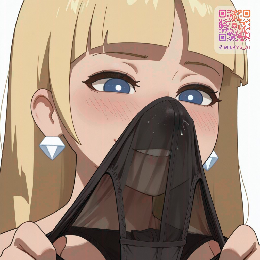1girls, ai generated, black panties, blonde hair, cartoon, cute, disney, female, female focus, gravity falls, holding panties, pacifica northwest, panties, panties on face, sniffing panties, underwear