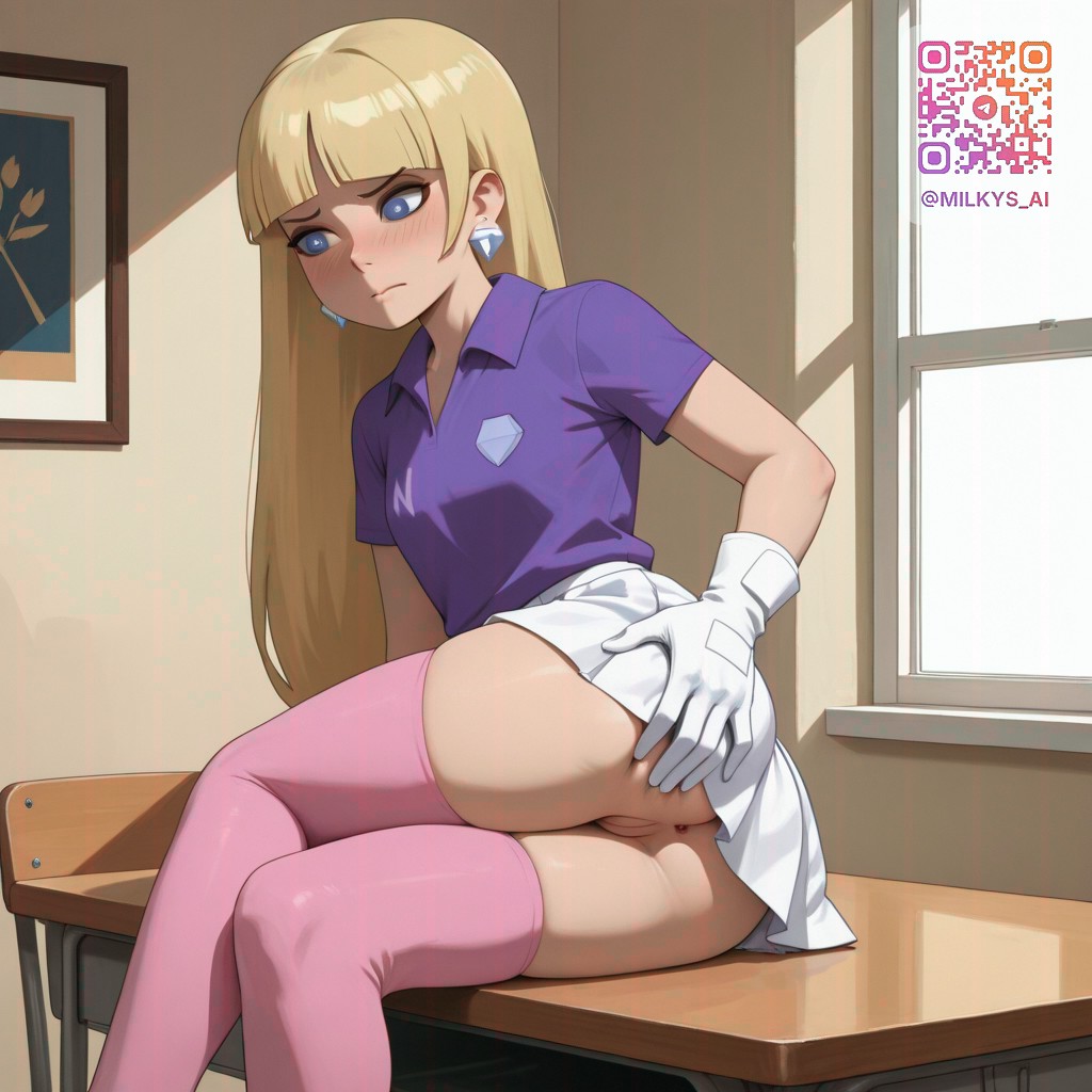 1girls, ai generated, cartoon, disney, female, female focus, female only, gravity falls, legs, naked, pacifica northwest, panties, pussy, pussy juice, solo, solo female, solo focus, spread ass, stockings, underwear