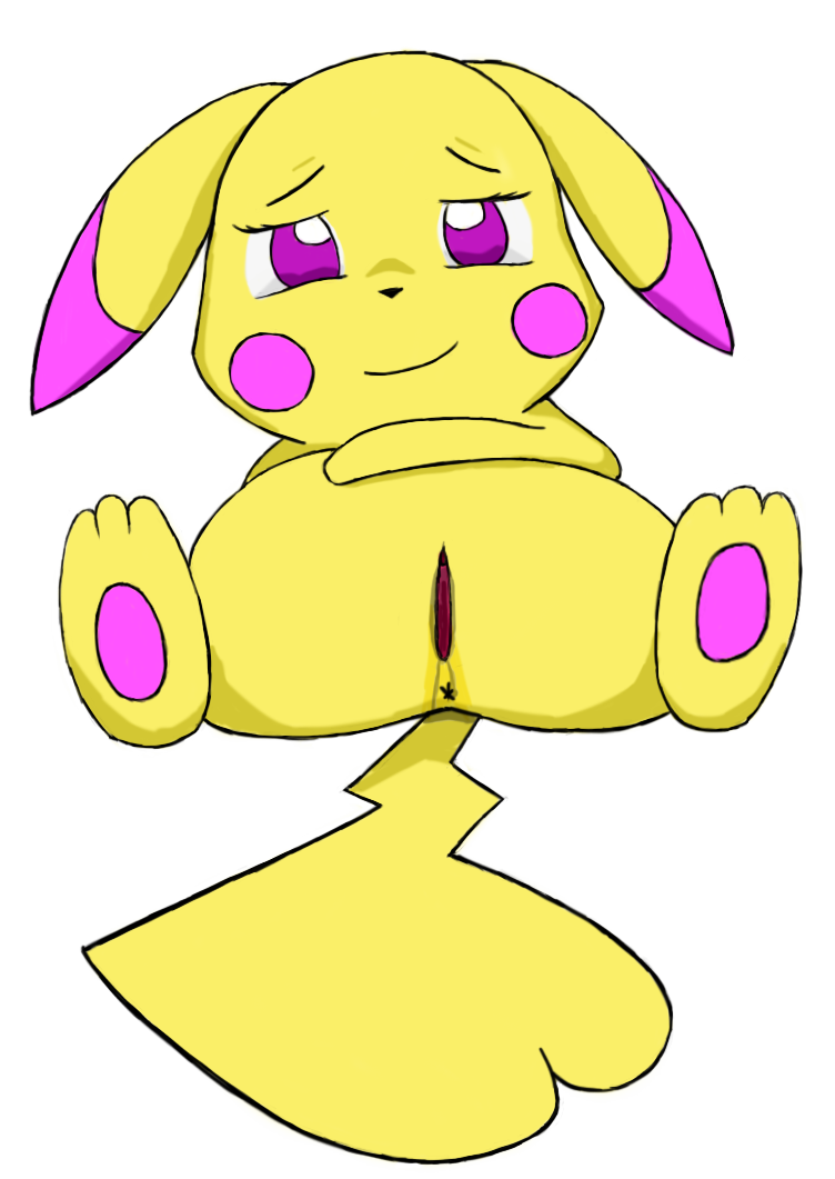 alpha_channel amber_the_pikachu anus female looking_at_viewer mammal mouse nintendo pikachu pokemon presenting purple_eyes pussy rodent simple_background solo te-lightning transparent_background video_games