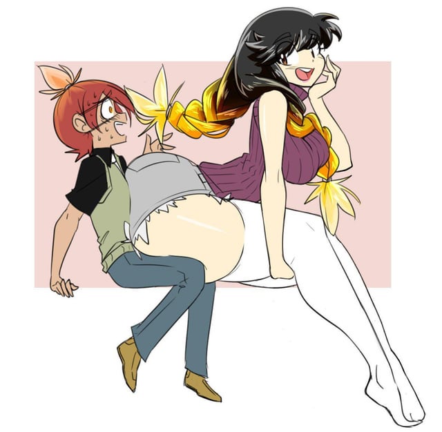 bailey (matsu-sensei), big ass, jerry (matsu-sensei), matsu-sensei, sitting, sitting on person, thick thighs, thighs